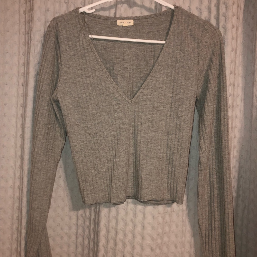 Grey crop top
